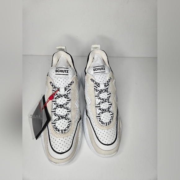 SCHUTZ Kid Suede Nappa and Snake Mix Material Sneaker Size 8.5 New - Picture 9 of 10